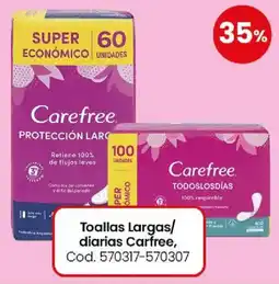 Coto Carfree toallas largas/ diarias oferta