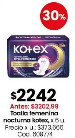 Coto Kotex toalla femenina nocturna oferta