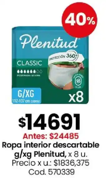 Plenitud ropa interior descartable