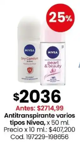 Coto Nivea antitranspirante varios tipos oferta