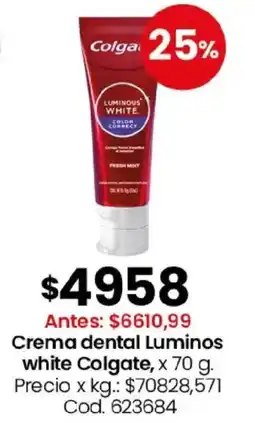 Coto Colgate crema dental luminos white oferta