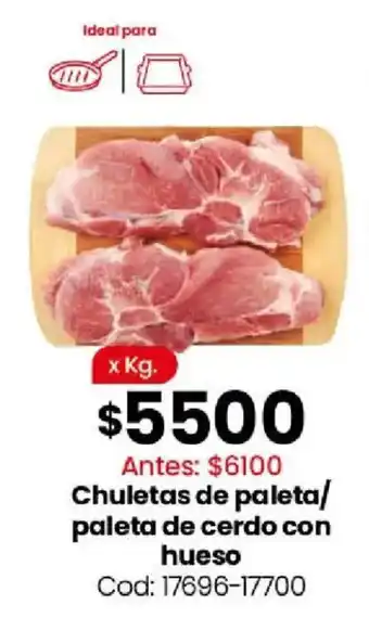 Chuletas de paleta/ paleta de cerdo con hueso