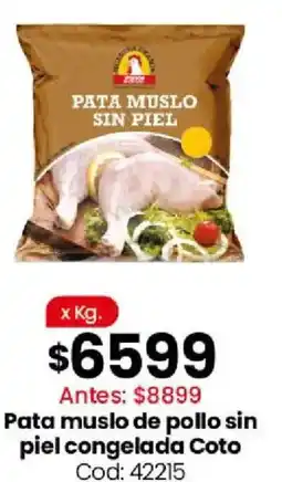 Coto Coto pata muslo de pollo sin piel congelada oferta