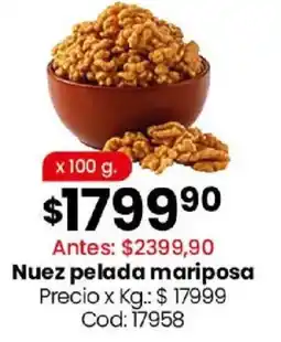 Coto Nuez pelada mariposa oferta