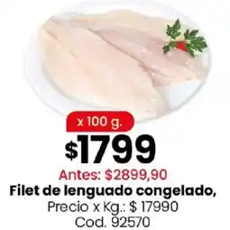 Coto Filet de lenguado congelado oferta