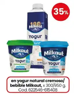 Coto Milkaut en yogur natural cremoso/ bebible oferta