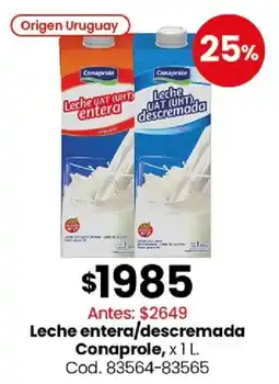 Coto Conaprole leche entera/descremada oferta