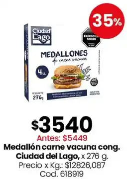 Coto Ciudad del lago medallón carne vacuna cong. oferta