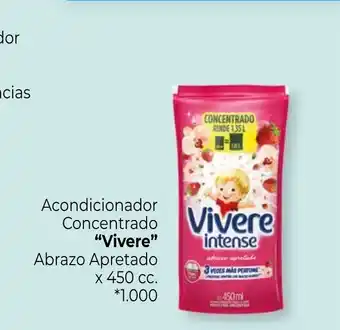Vivere Acondicionador Concentrado Abrazo Apretado x 450cc.