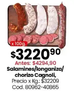 Coto Cagnoli salamines/longaniza/ chorizo oferta