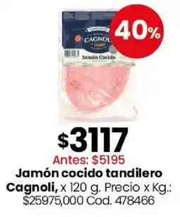 Coto Cagnoli jamón cocido tandilero oferta