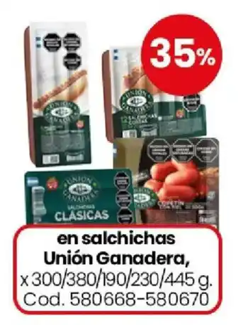 Coto Unión ganadera en salchichas oferta