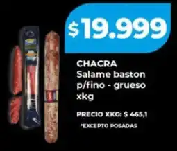 Supermayorista Vital Chacra salame baston p/fino - grueso oferta