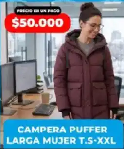 Supermayorista Vital Campera puffer larga mujer oferta