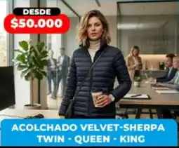 Supermayorista Vital Acolchado velvet-sherpa twin - queen - king oferta