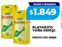 Supermayorista Vital Playadito yerba oferta