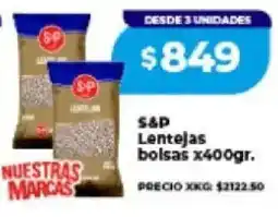 Supermayorista Vital S&P lentejas bolsas oferta