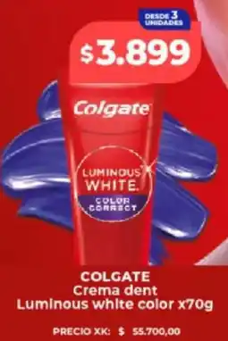 Supermayorista Vital Colgate crema dent luminous white color oferta