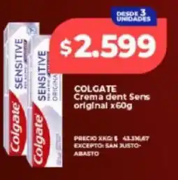 Supermayorista Vital Colgate crema dent sens original oferta