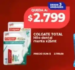 Supermayorista Vital Colgate total hilo dental menta oferta