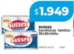 Supermayorista Vital Sussex servilletas familiar oferta