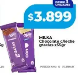 Supermayorista Vital Milka chocolate c/leche gracias oferta