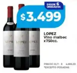 Supermayorista Vital Lopez vino malbec oferta