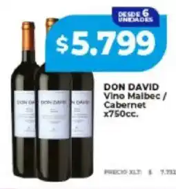 Supermayorista Vital Don david vino malbec / cabernet oferta