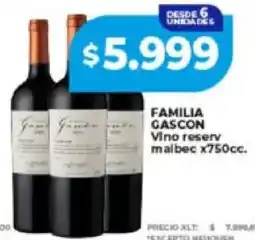 Supermayorista Vital Familia gascon vino reserv malbec oferta