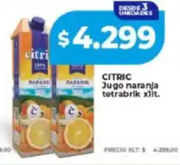 Supermayorista Vital Citric jugo naranja tetrabrik oferta