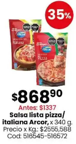 Coto Arcor salsa lista pizza/ italiana oferta