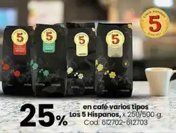 Coto Los 5 hispanos en café varios tipos oferta