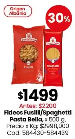 Coto Pasta bella fideos fusilli/spaghetti oferta