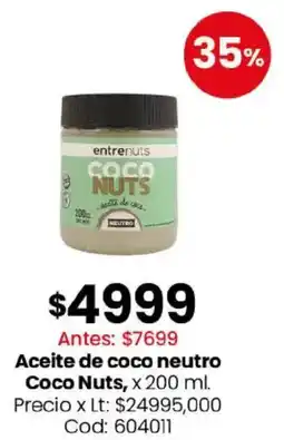 Coto Coco nuts aceite de coco neutro oferta