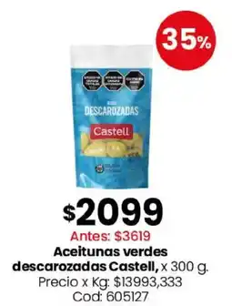 Coto Castell aceitunas verdes descarozadas oferta