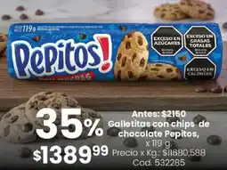 Coto Pepitos galletitas con chips de chocolate oferta