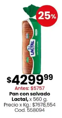 Coto Lactal pan con salvado oferta