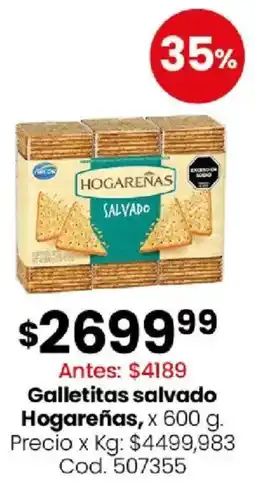 Coto Hogareñas galletitas salvado oferta