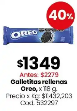 Coto Oreo galletitas rellenas oferta