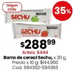 Coto Sechu barra de cereal oferta