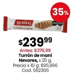 Coto Nevares turrón de maní oferta