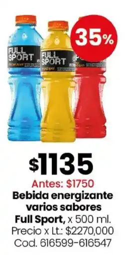 Coto Full sport bebida energizante varios sabores oferta