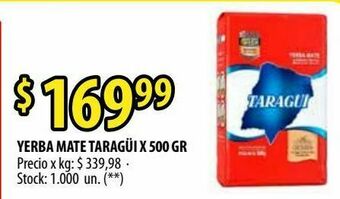 Punto Mayorista Yerba mate taraguí 500g oferta