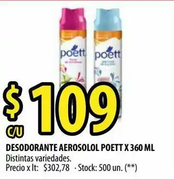 Punto Mayorista Desodorante de ambiente aerosol poett 360ml oferta