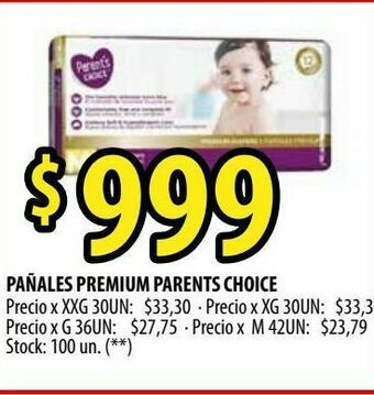Punto Mayorista Pañales premium parents choice oferta