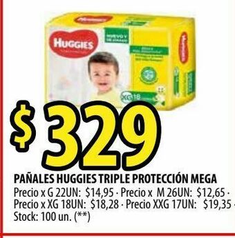 Punto Mayorista Pañales huggies triple protección mega oferta