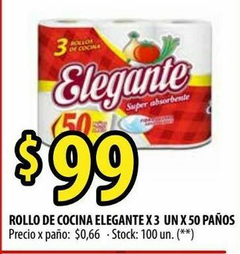 Punto Mayorista Rollo de cocina elegante 3un x 50 paños. oferta