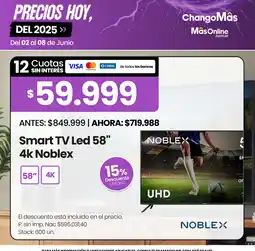 Changomas Smart TV Led 58" oferta