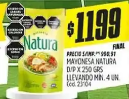 Supermercados Yaguar Natura mayonesa d/p oferta