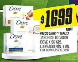 Supermercados Yaguar Dove jabon de tocador oferta